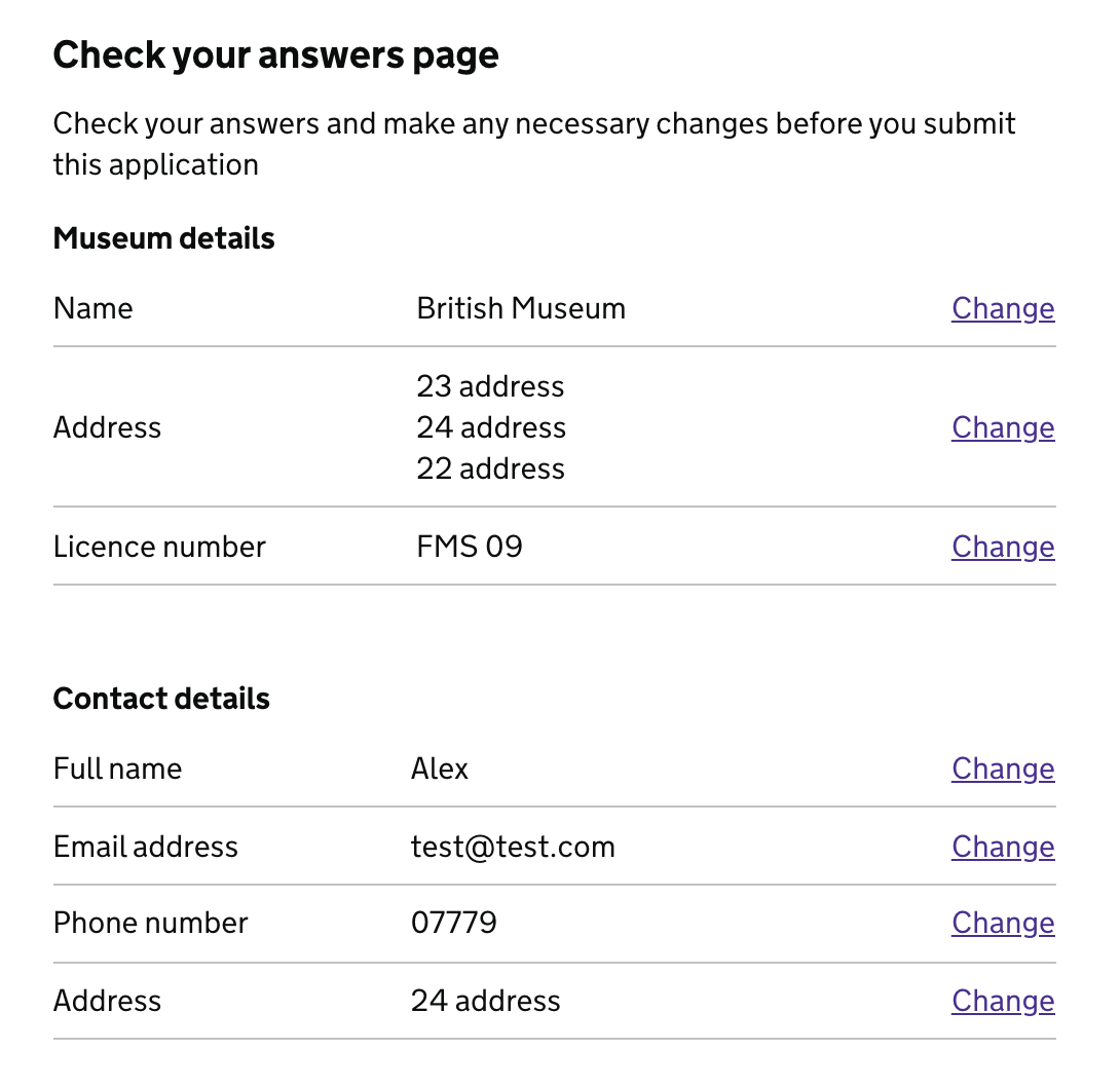 Firearms Use Original Value Summary Page Example